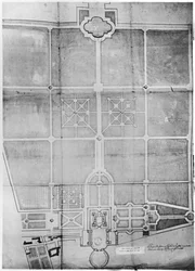Plan van de eerste werken in Versailles